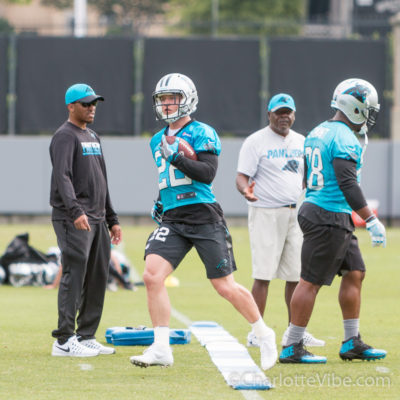 Christian McCaffrey Talks to Media After First Mini Camp