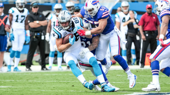 Panthers Place TE Olsen on IR; Sign FB Armah to Active Roster